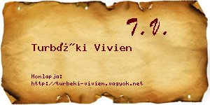 Turbéki Vivien névjegykártya